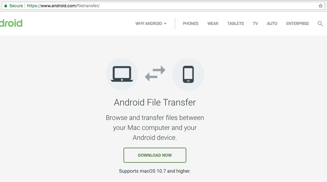 Android file transfer mac